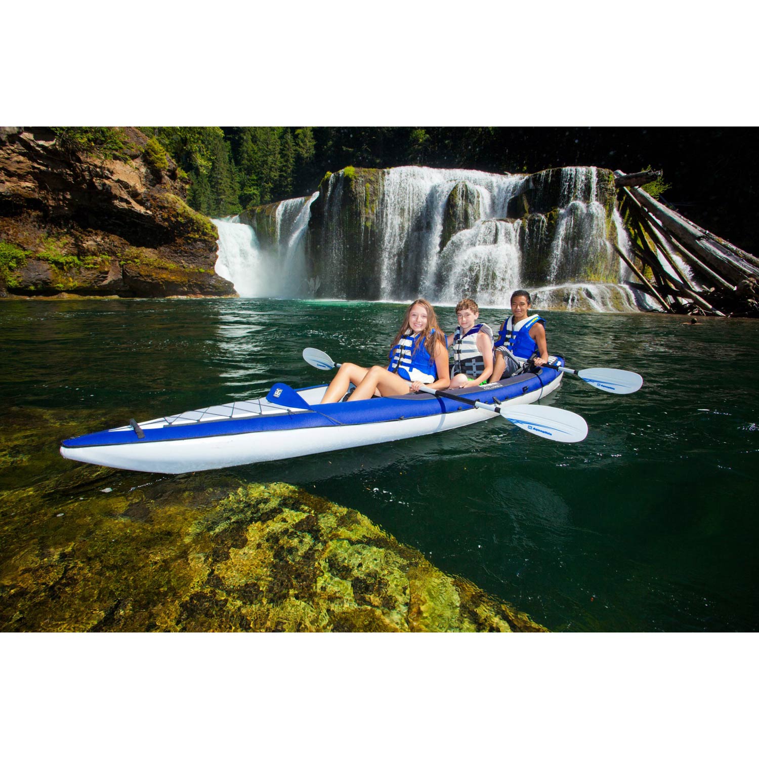 Aquaglide Columbia XP Tandem Touring Kayak 3 Man eBay