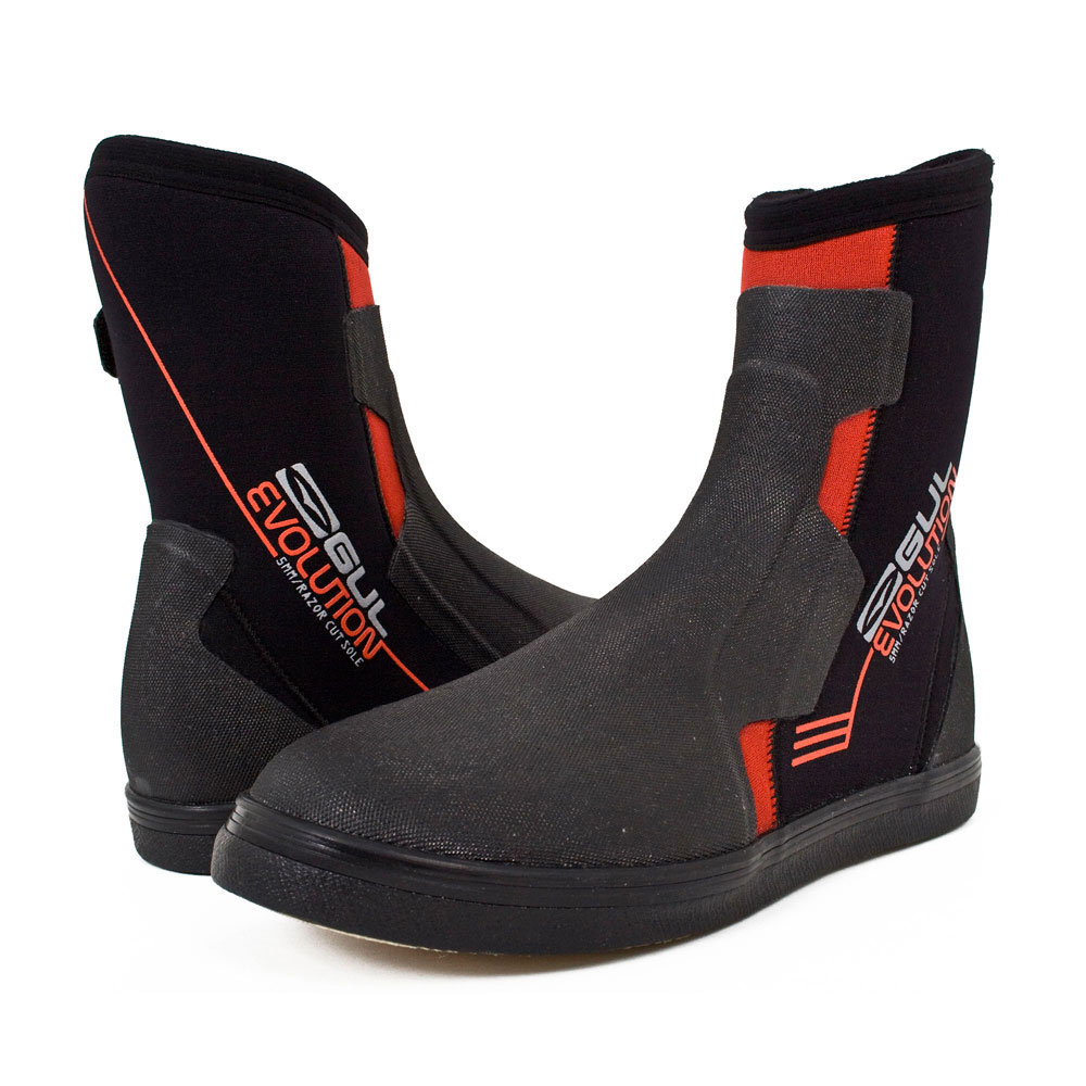 Gul Evolution Boots 5mm Wetsuit Boots Black/Red eBay