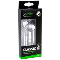 Bitmore Klassische In-Ear-Kopfhörer Und Mikrofon - Anti Tangle - Weiß