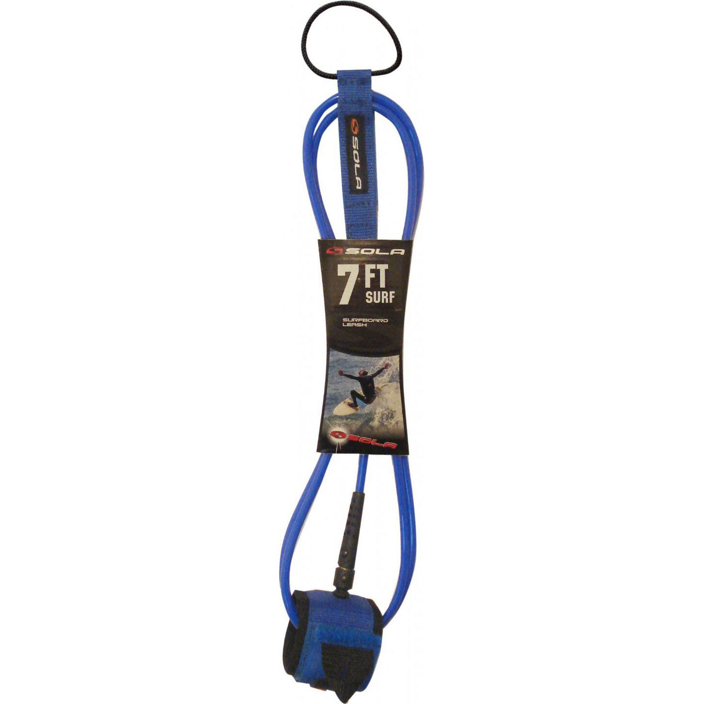 Sola 7ft x 7mm Surfboard Leash - Blue