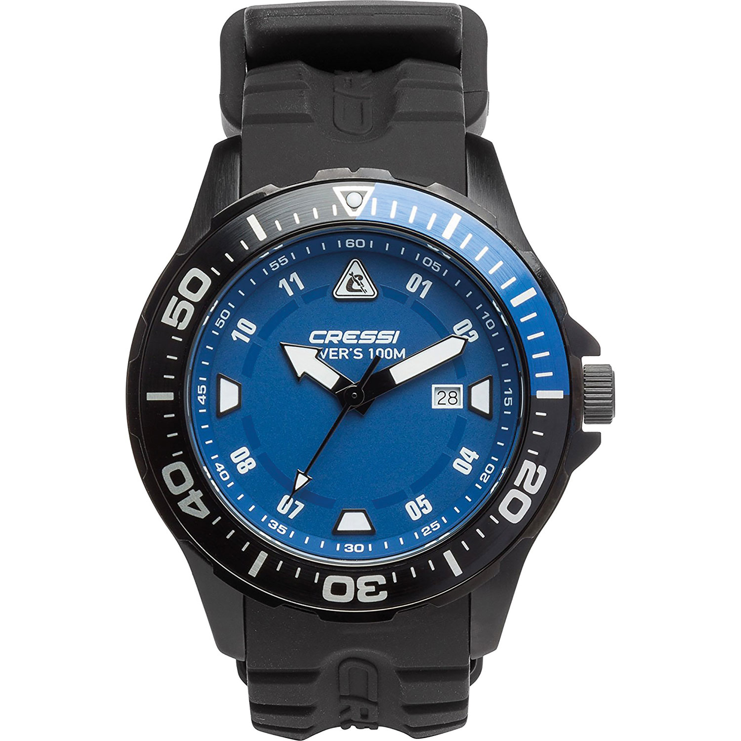 Orologio Cressi Manta Divers 100M - Nero / Nero / Blu | Coast Water Sports  | Great Deals on Sailing Clothing | Drysuits and Watersports Equipment