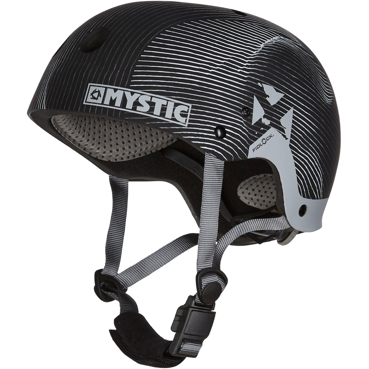 2020 Mystic MK8X Kite & Wakeboarding Helmet Black/Grey Coast Water