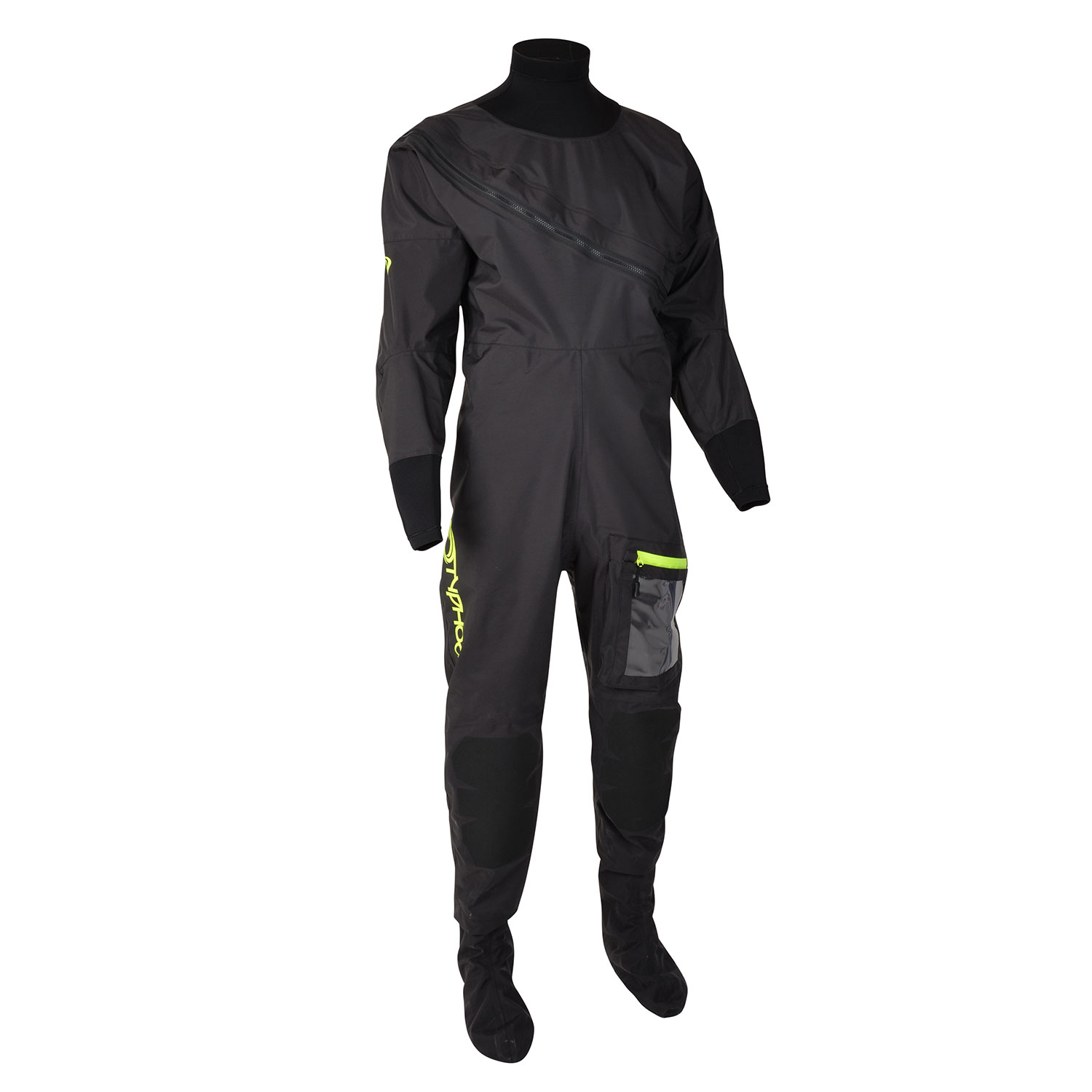 2021 Typhoon Ezeedon 4 Drysuit 100174 & Undersuit Black Coast Water