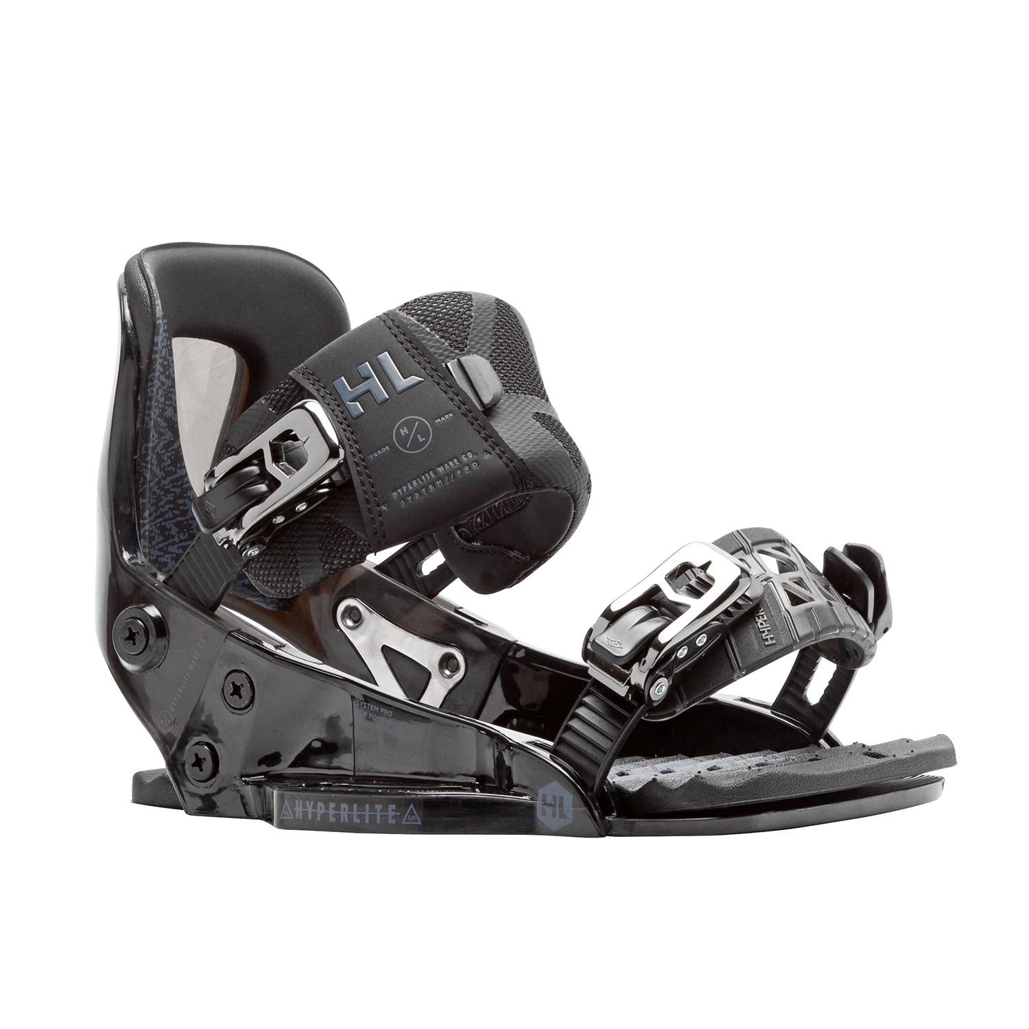 2020 Hyperlite System Pro Binding Wakeboard Boots Black Coast Water