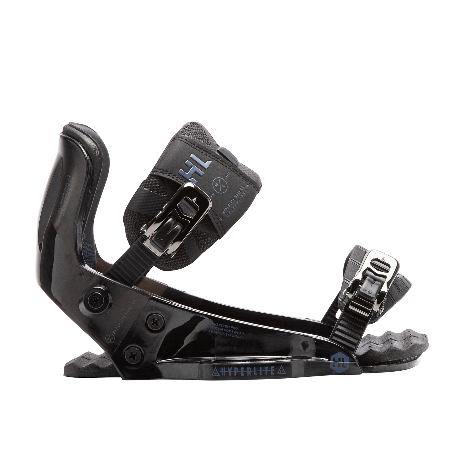 2020 Hyperlite System Pro Binding Wakeboard Boots Black Coast Water