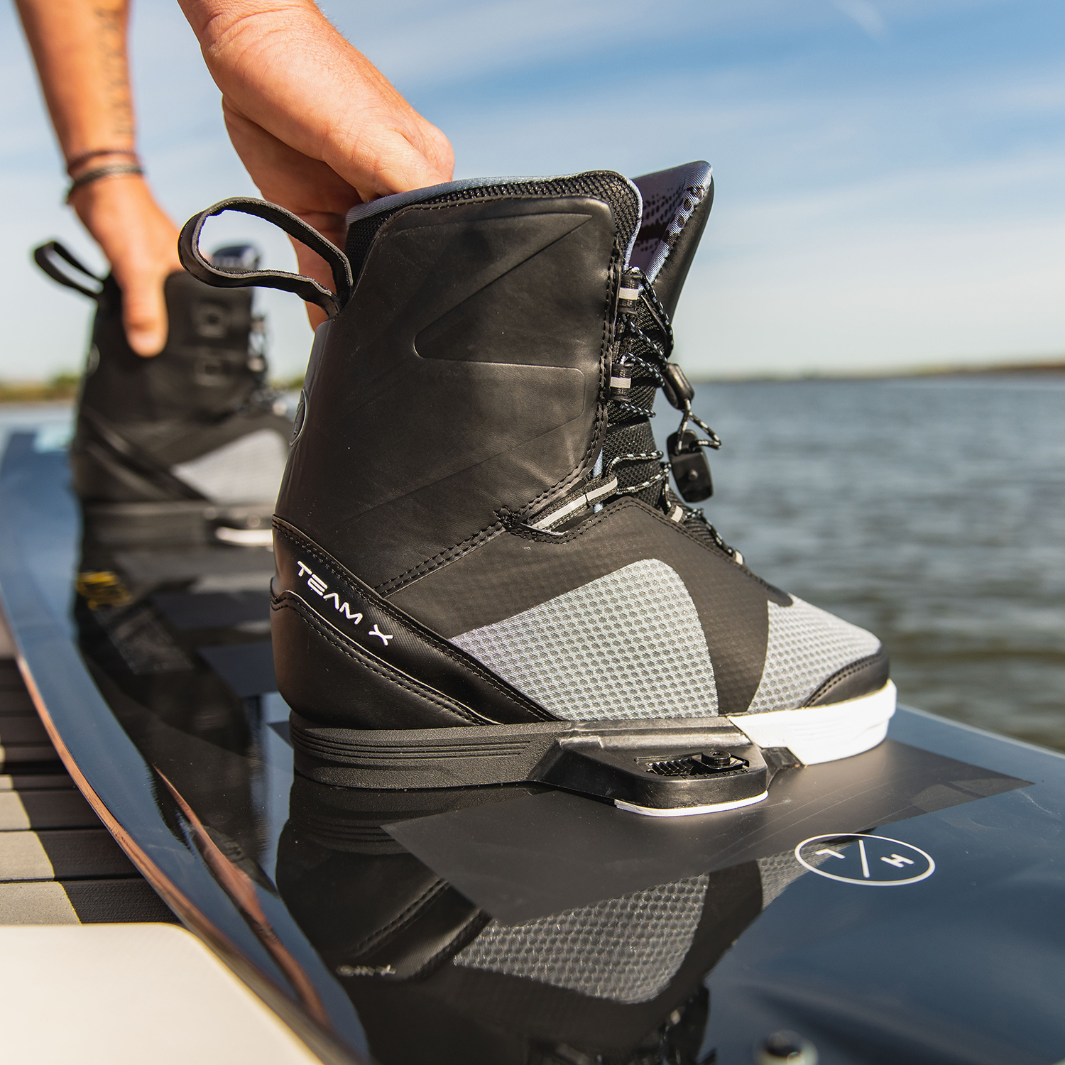 2020 Hyperlite Team X Binding Wakeboard Boots Coast Water Sports