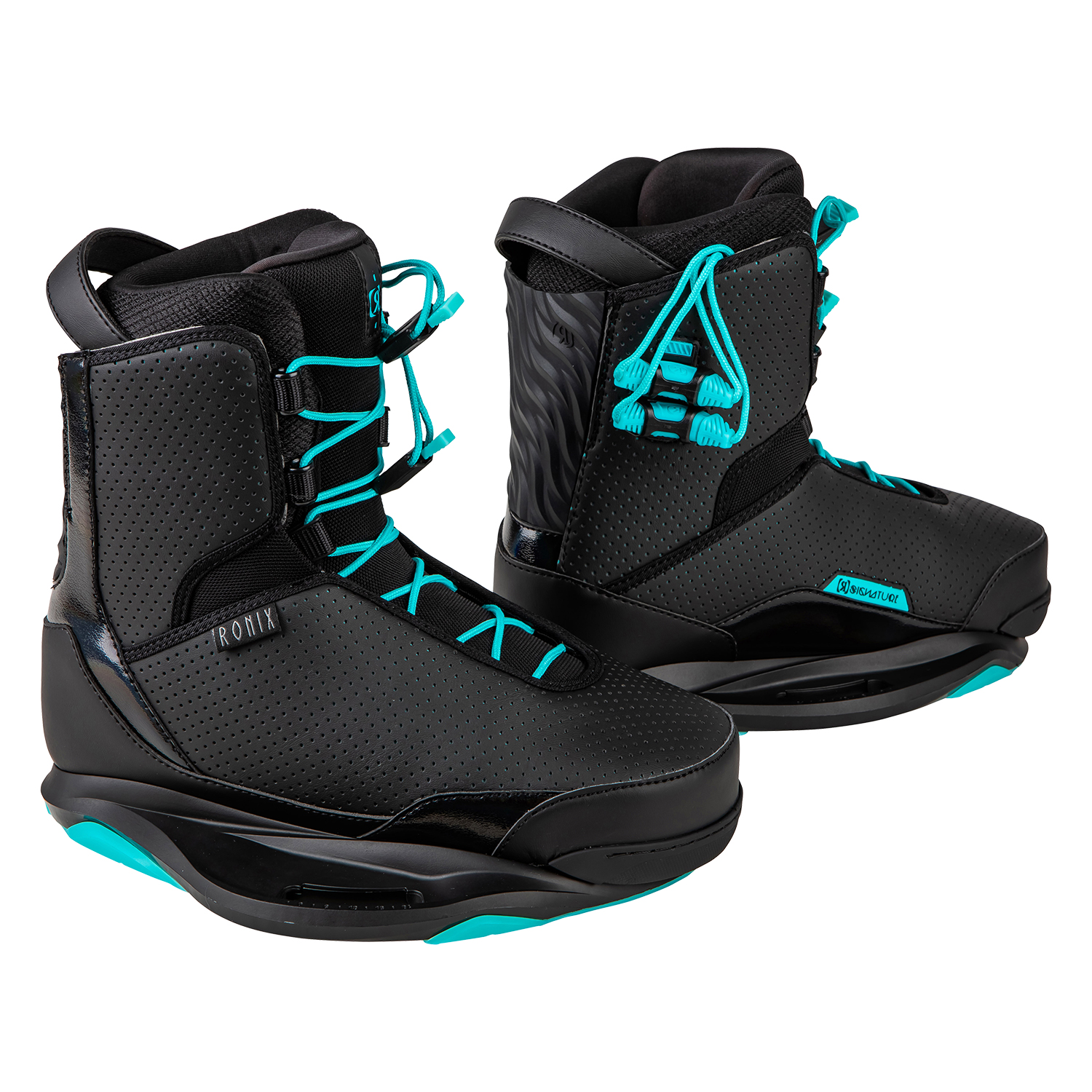 2020 Ronix Women's Signature Wakeboard Boot Black/Shift Coast Water