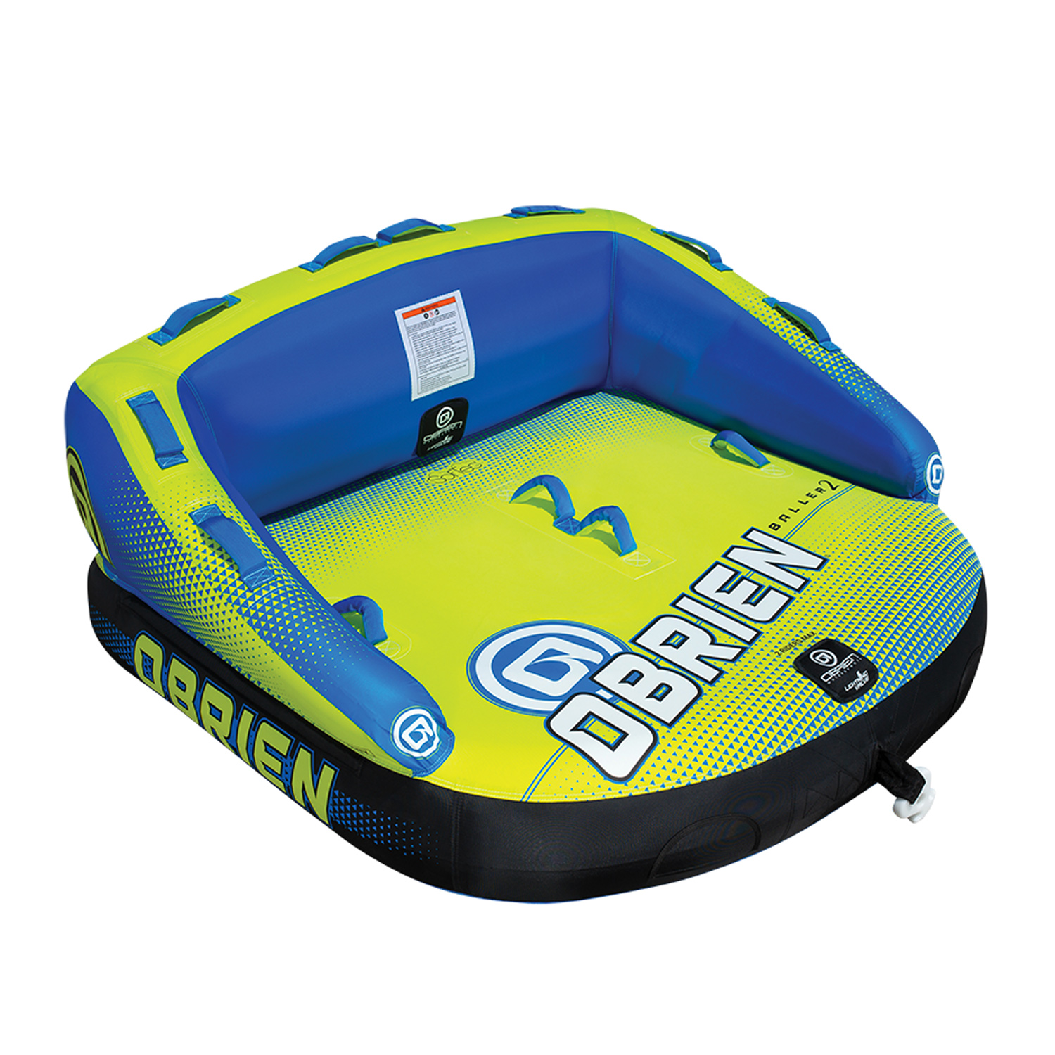 OBrien Baller 2 Person Towable Boat Tube 2023 Blue/Yellow