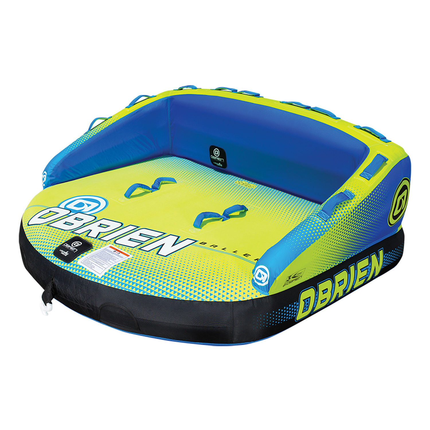 OBrien Baller 3 Person Towable Boat Tube 2023 Blue/Yellow