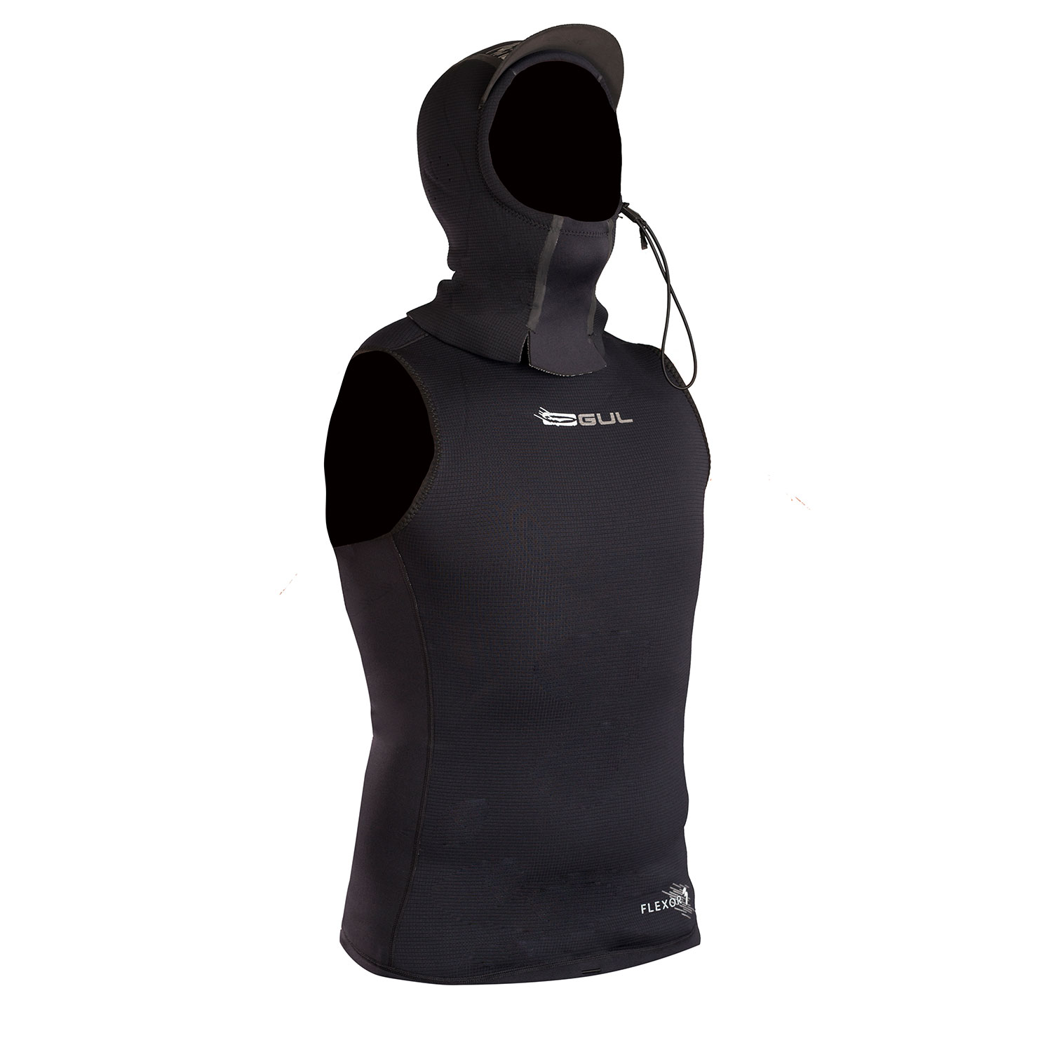 Gul Flexor Hooded Surf Vest 0.5m Wetsuit Hood 2019 Black Coast