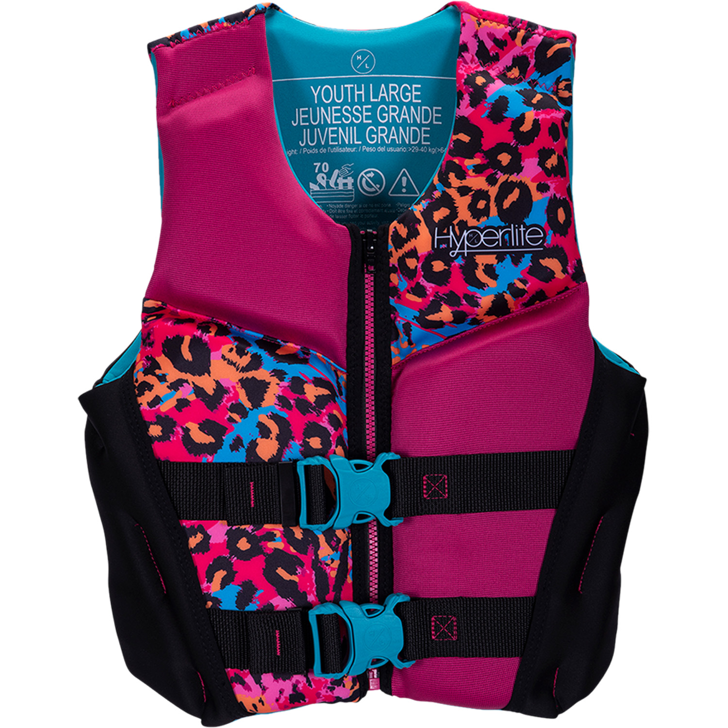 2023 Hyperlite Girls Youth Indy CGA Wakeboard Vest Pink Coast Water