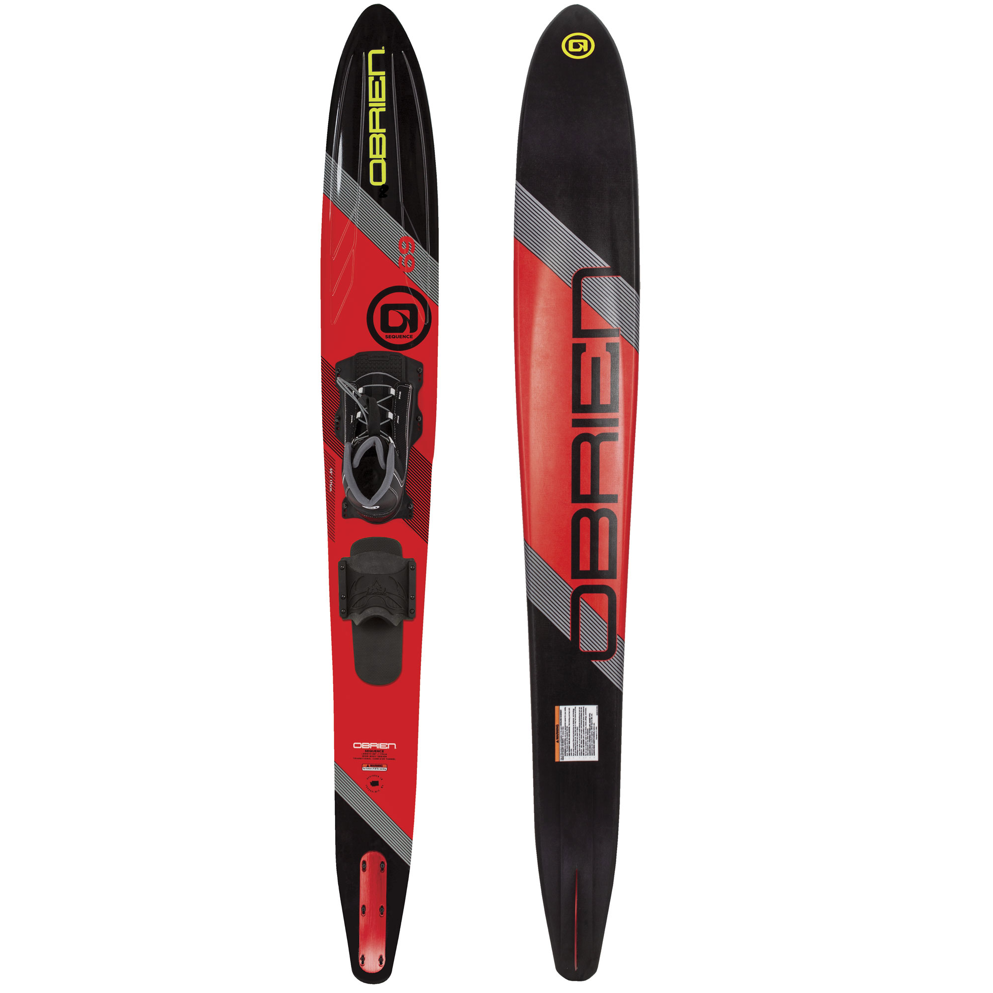 Obrien Sequence 69" Slalom Waterski & Z9 Binding 2021 Red Coast