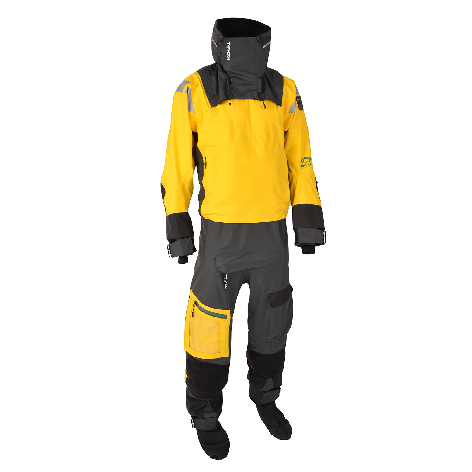2021 Typhoon PS440 Hinge Drysuit & Undersuit Yellow 100182 Coast