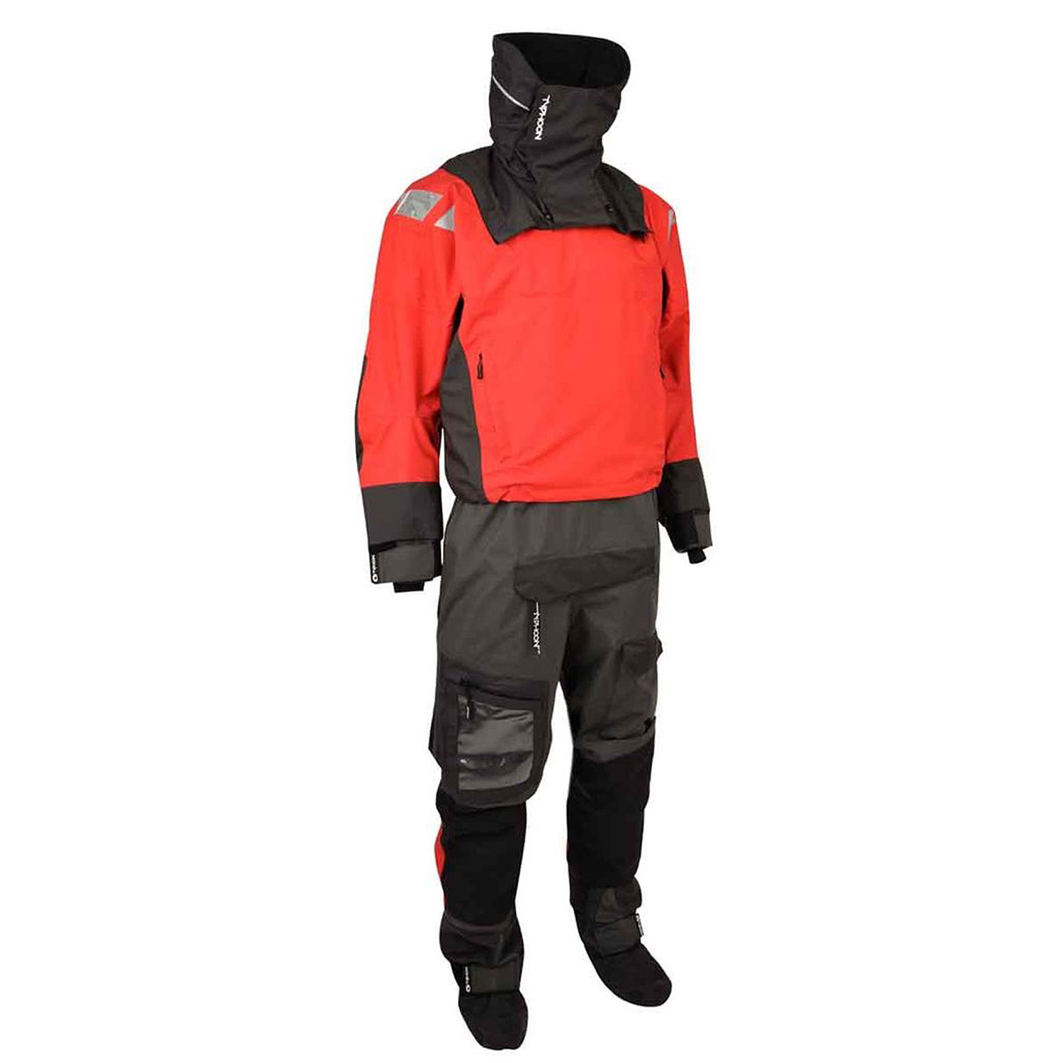 2021 Typhoon PS440 Hinge Drysuit & Undersuit Red/Grey 100183