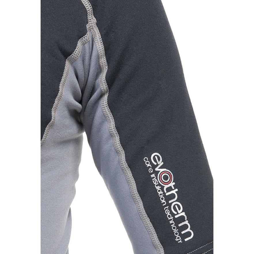 Gul Evotherm Flatlock Junior Short Sleeve Rash Guard - Black/Grey UK
