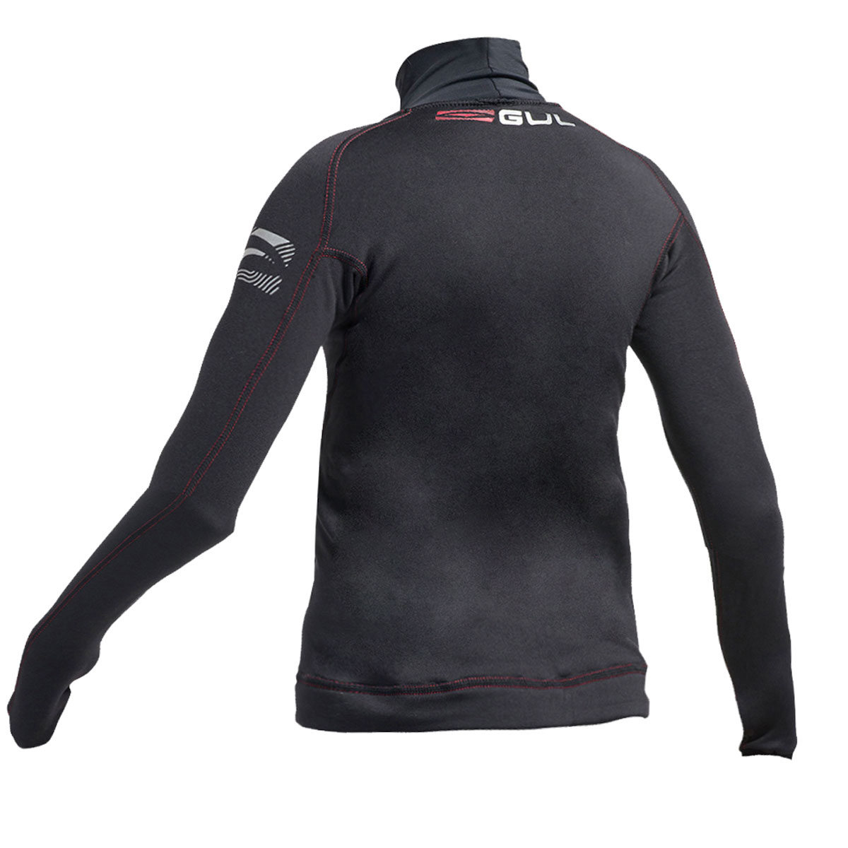 Gul Junior Flatlock Thermal Long Sleeve Rashguard - Black/Black