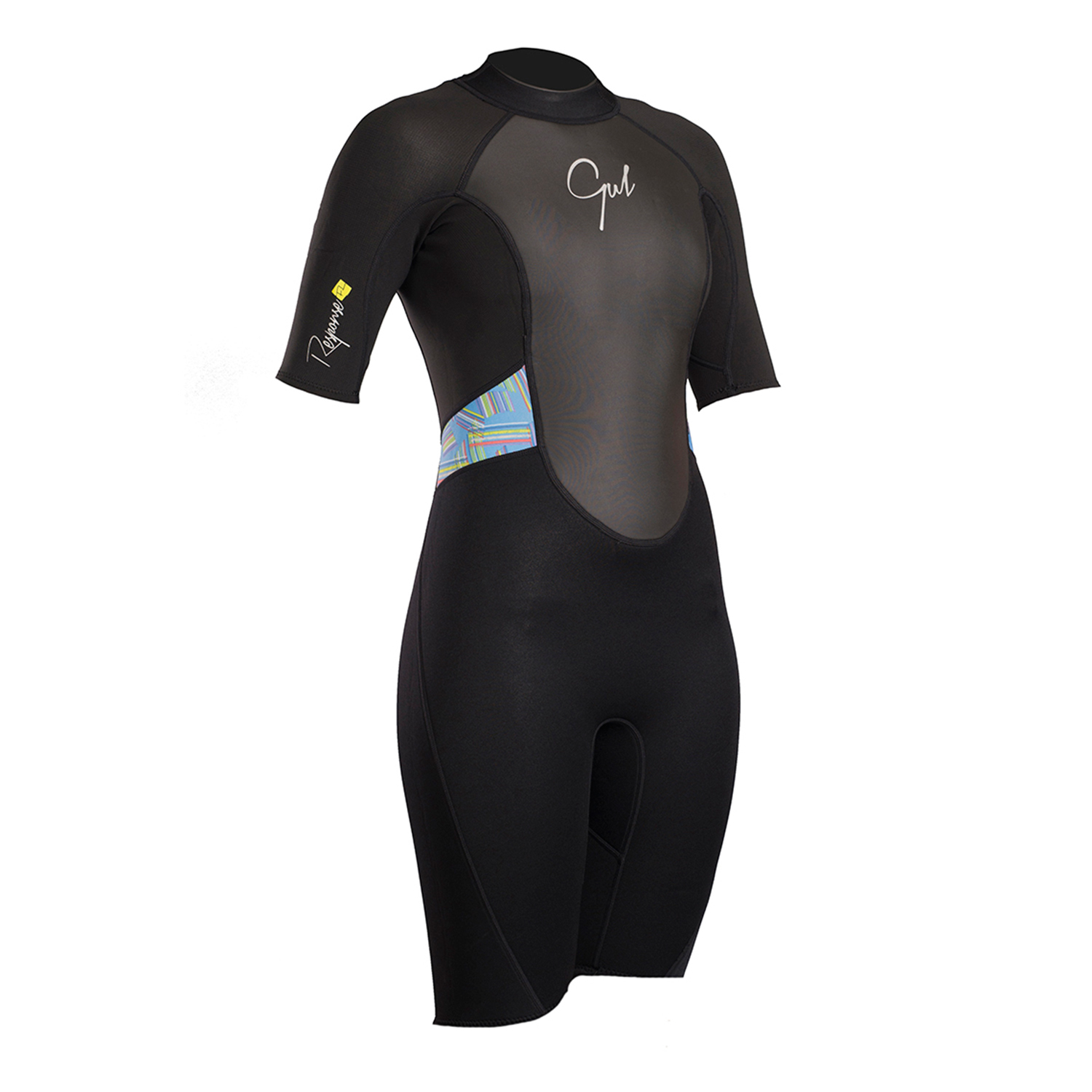 Gul Ladies Response 3/2mm FL Shorty Wetsuit 2019 Black/Lines Coast