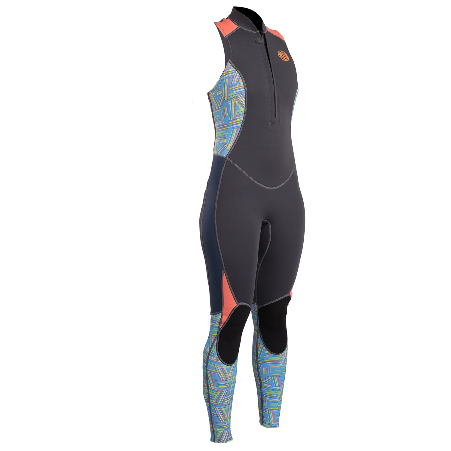 Gul Ladies Surflite 2mm Long Jane Wetsuit 2018 Graphite/Lines Coast