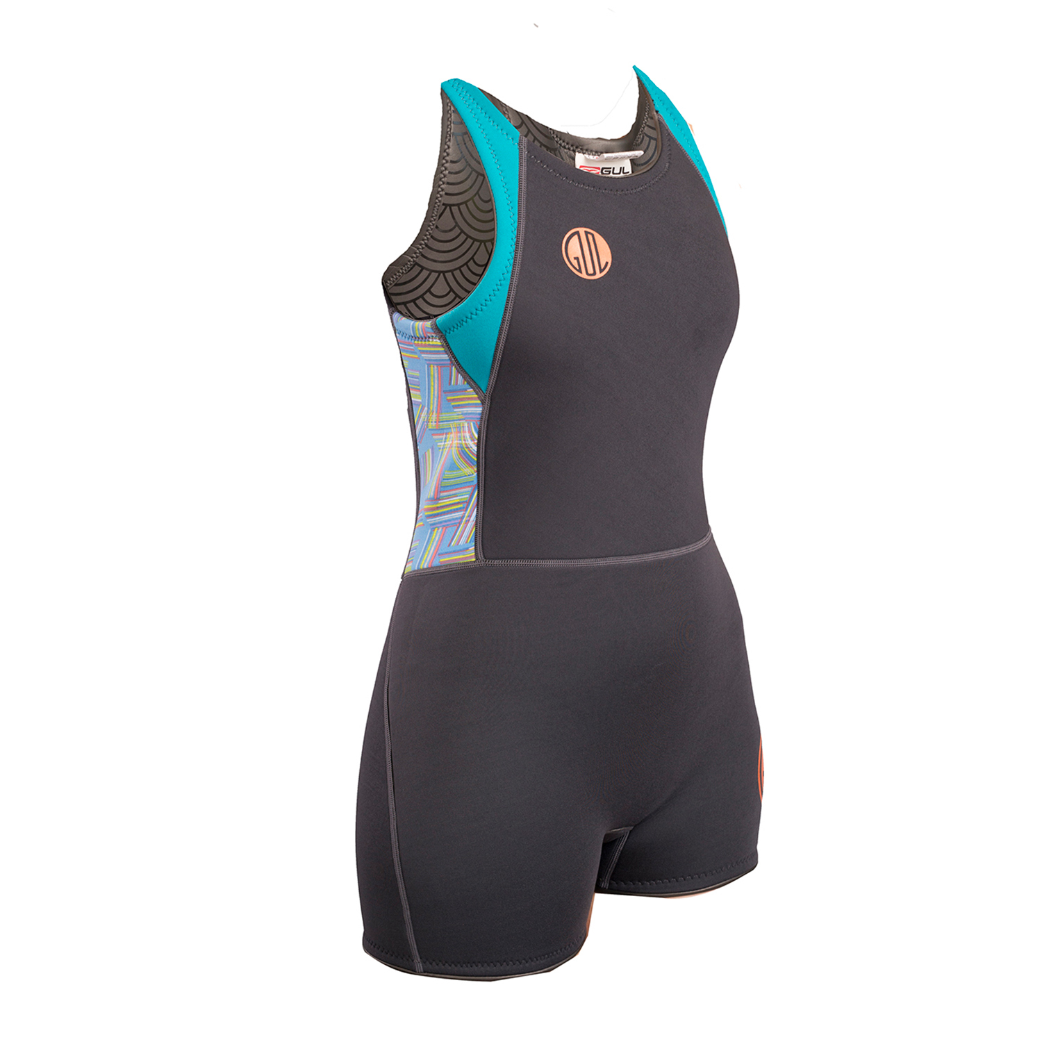 Gul Ladies Surflite 3mm FL Short Jane Wetsuit 2018 Graphite/Teal
