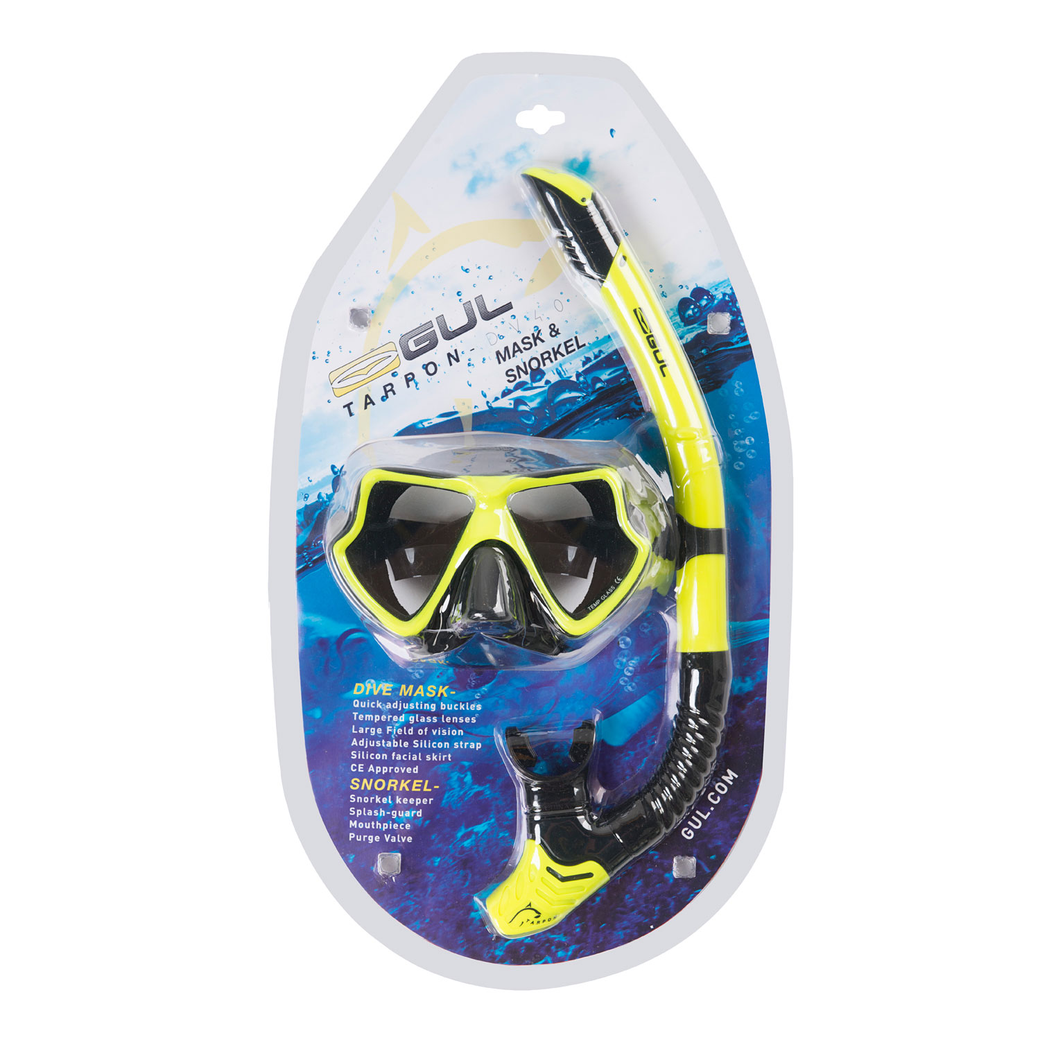 Gul Mask and Snorkel Set 2021 Yellow/Black Coast Water Sports