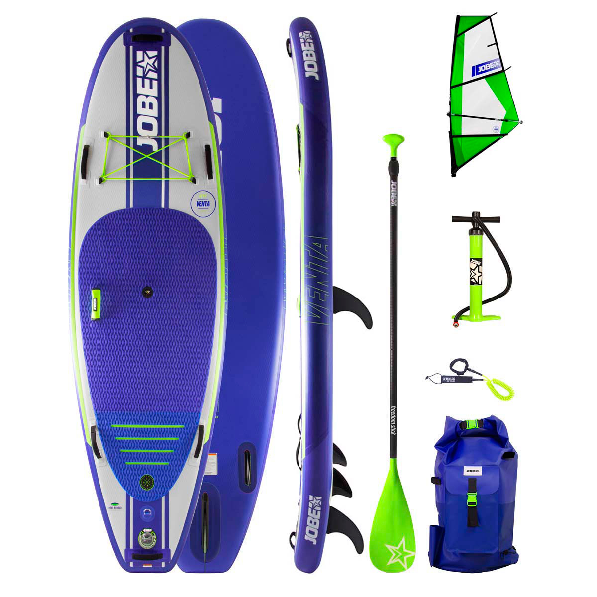 Jobe Venta 9.6 Inflatable Paddle Board with Venta Sup Sail 2020