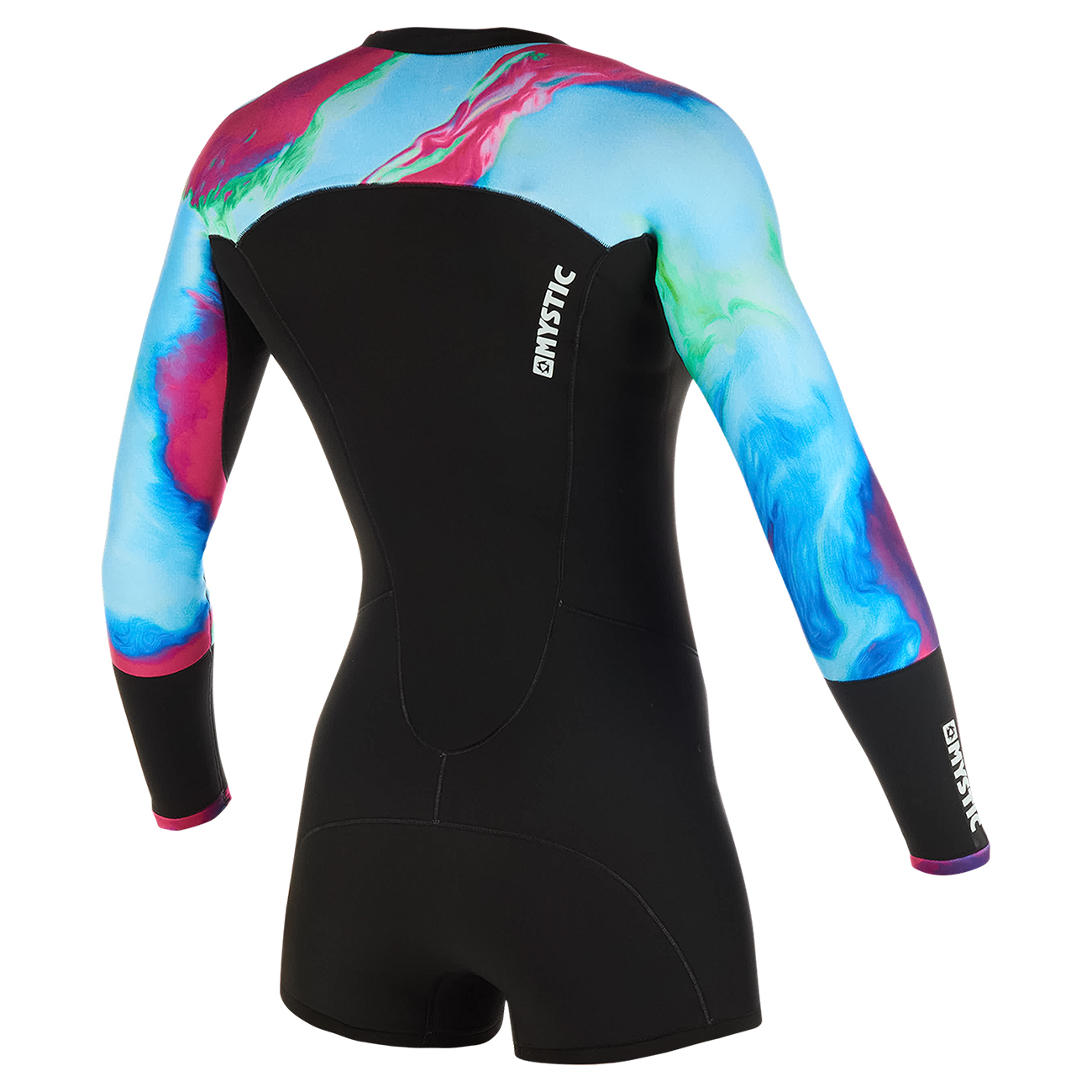 Mystic Womens Diva 3/2mm FZip Longarm Shorty Wetsuit 2019 Aurora