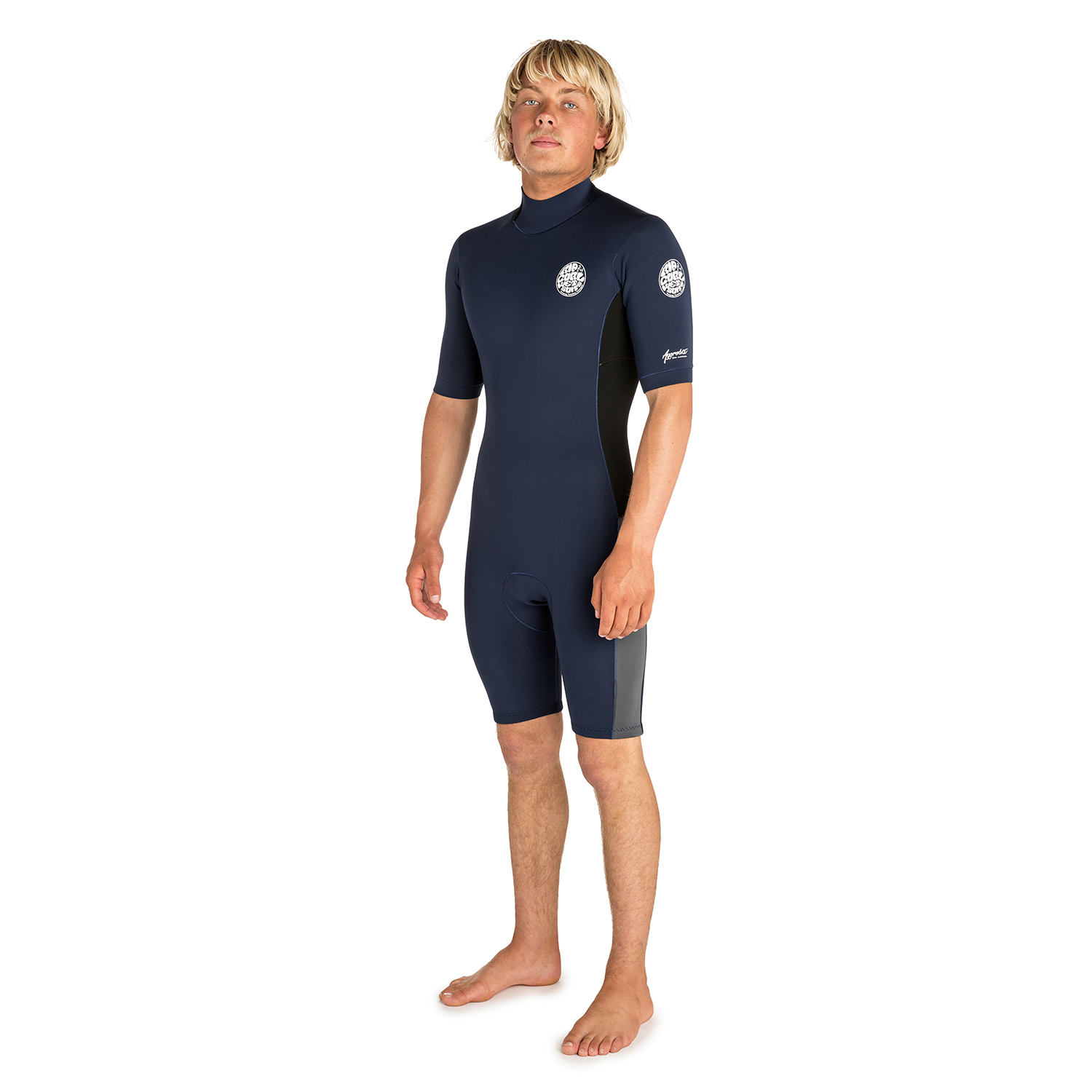 Rip Curl Aggrolite BackZip Shorty Wetsuit 2020 Navy/Black Coast