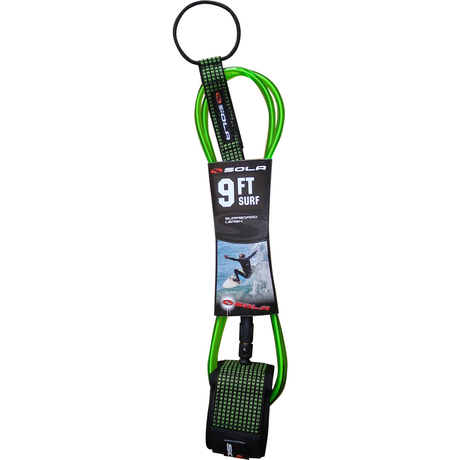 Sola 9ft x 7mm Surfboard Leash Bright Green eBay
