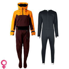 Typhoon Womens Sea Kayak HE Drysuit & Undersuit |  - Tangerine/Plum