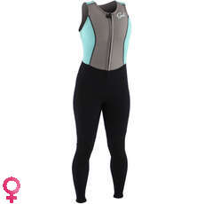 Gul Womens Response Flatlock Long Jane 3mm Wetsuit - Black/Pstcho