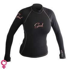 Gul Evotherm Flatlock Long Sleeve Womens Rash Vest/Guards - Black