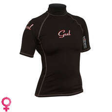 Gul Evotherm Flatlock Short Sleeve Womens Rash Vest / Guards - Black