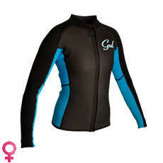Gul Response Flatlock Bolero 3/2mm Womens Wetsuit Jacket - Blk/Tu