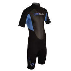 Gul Response Flatlock Shorty 3/2mm Mens Wetsuit - Black/Cyanine Gul Response Flatlock Shorty 3/2mm Mens Wetsuit - Black/Cyanine