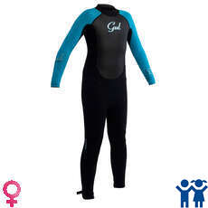 Gul Response Steamer 3/2mm Junior Girls Wetsuit - Black/Turq
