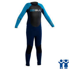 Gul Response Steamer 3/2mm Junior Wetsuit - Navy/Elec
