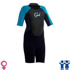 Gul Response Summer Shorty 3/2mm Junior Girls Wetsuit - Blk/Turq