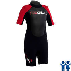 Gul Response Summer Shorty 3/2mm Junior Wetsuit - Blk/Red