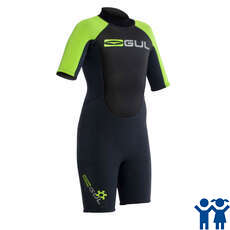 Gul Response Summer Shorty 3/2mm Junior Wetsuit - Grpht/Lime