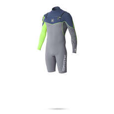 Mystic BLACKSHOT 3/2 GBS Longarm Shorty Front Zip Wetsuit - Lime
