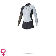 Mystic Womens DIVA 3/2mm Flatlock Longarm FZ Super Shorty - Grey