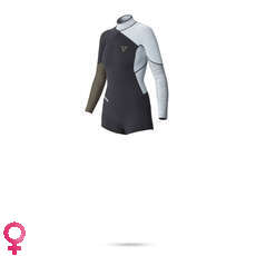 Mystic Womens DIVA 3/2mm Flatlock Longarm BZ Super Shorty - Grey