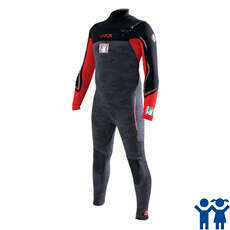 Body Glove Junior Slant 5/3mm Chest Zip Wetsuit - Charcoal Red Camo