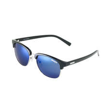 Sinner Cascias Sunglasses - Shiny Black / PC Blue Mirror