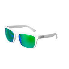 Sinner Thunder Sunglasses - Shiny White / Green Revo Lens