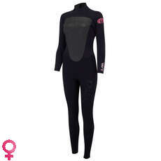 Animal Womens Lava 4/3 Blindstitched Wetsuit - Black Animal Womens Lava 4/3 Blindstitched Wetsuit - Black