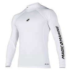Magic Marine Cube Long Sleeve Rash Vest - White Magic Marine Cube Long Sleeve Rash Vest - White
