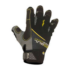 Gul Summer Short Finger Sailing Gloves - Black/Yellow