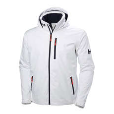 Helly Hansen Hooded Crew Midlayer Jacket - White Helly Hansen Hooded Crew Midlayer Jacket - White