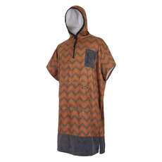 Mystic ALLOVER Print Poncho / Fleece / Changing Robe - Seal Brown